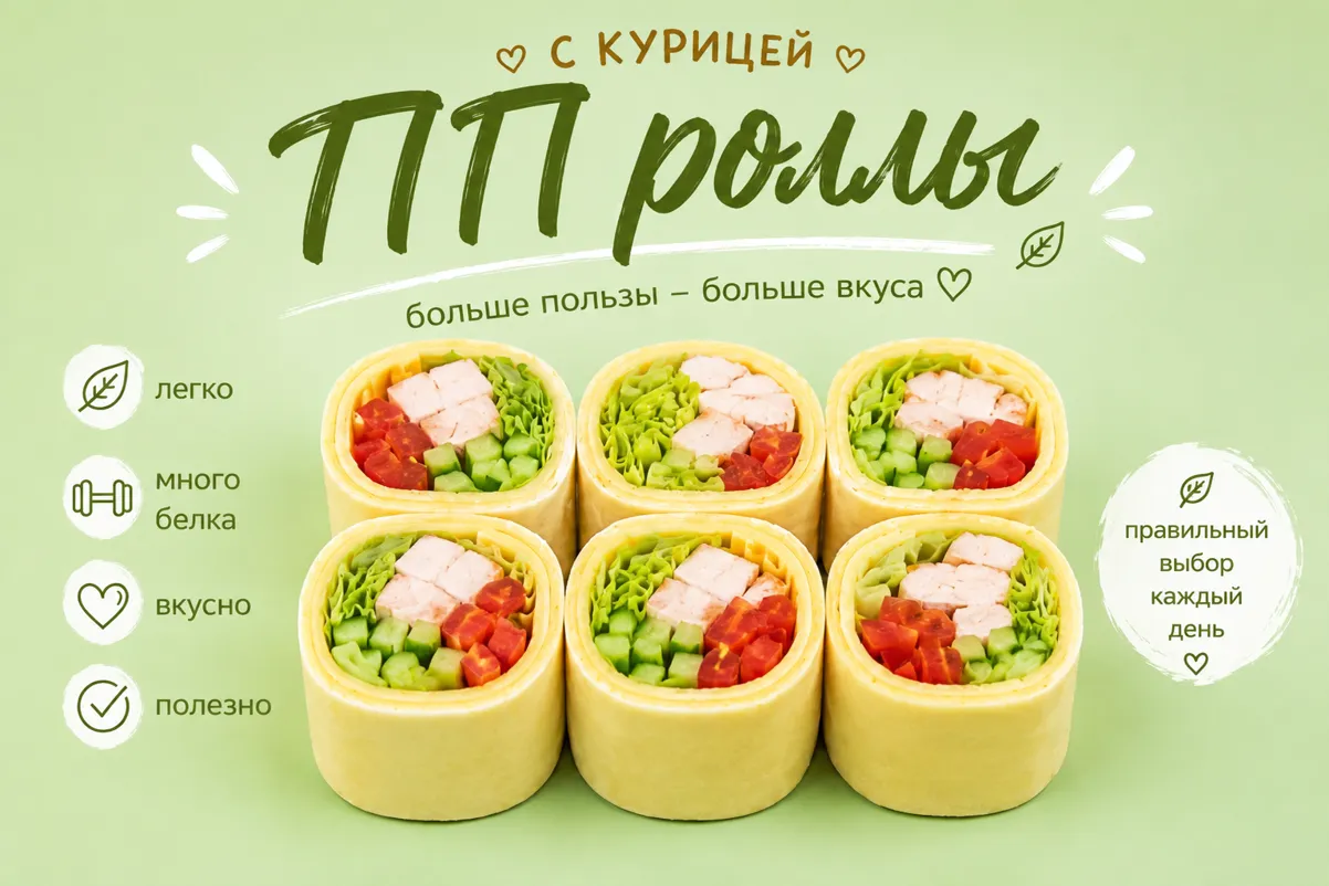 ПП ролл с Курицей (6шт)